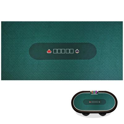 Luckin Sports 108 X 56 Inches Texas Hold'em Professional 10 Players Poker and Gambling Tablecloth, 100% Durable Fabric Felt, Dustproof and Waterproof, Washable and Ironable (Green)