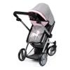 Bayer Design 18333AC Doll's Pram, Transformable, Height Adjustable, Accessories, Bag, Travel Cot, Waist Bag, Sleeping Bag, Denim Grey, Pink, Unicorn view 2