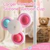 ALASOU 3PCS Pop Suction Cup Spinner Sensory Airplane Travel Toys for 1 Year Old Boy Girl Infant Toddlers|Novelty Spinning Tops 12 18 Months|1 2 Year Old Boy Birthday Gift|Baby Bath Toy Kids Ages 1-3 view 3