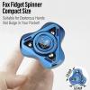 FREELOVE Clicking Sound Metal Fidget Spinners for Adults, Steel and Glow Balls Replaceable, Small Tri Figette Toys, Premium High Speed Long Spin Bearings, Mirror Blue view 2
