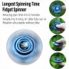 FREELOVE Clicking Sound Metal Fidget Spinners for Adults, Steel and Glow Balls Replaceable, Small Tri Figette Toys, Premium High Speed Long Spin Bearings, Mirror Blue view 4