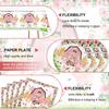 41pcs Pink Farm Party Supplies ,include 20 Plates, 20 Napkin and 1pcs Tablecloth,Used for Farm Birthday Party Decoration (Pink Farm JJJ) view 4