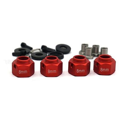4 PCS Hex Wheel Hubs Widen Adapter Kit 8/9MM Thickness 1/10 RC Car Wheel Repair Part for Traxxas