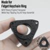 FREELOVE Keychain Ring Fidget Spinner for Adults, Men Finger Haptic Roller, Small Metal Clicker Toys, Ball Bearing, Black Fingears Spinning EDC for Anxiety Stress, Black view 2