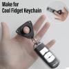 FREELOVE Keychain Ring Fidget Spinner for Adults, Men Finger Haptic Roller, Small Metal Clicker Toys, Ball Bearing, Black Fingears Spinning EDC for Anxiety Stress, Black view 4