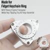 FREELOVE Keychain Ring Fidget Spinner for Adults, Men Finger Haptic Roller, Small Metal Clicker Toys, Ball Bearing, Black Fingears Spinning EDC for Anxiety Stress, Silver view 2