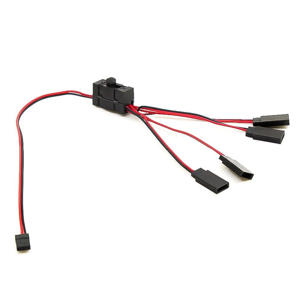DAGIJIRD RC 4-Way LED Light Controller Switch Y Wire Split Cable for TRX-4 SCX10 1/10 RC Crawler