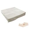 SOFW Sandbox Cover, Sandbox Sandpit Cover Waterproof and Sun Protection, 420D Heavy Duty Square Sandbox Protective Cover with Drawstring, Khaki, 72x72x8in view 1