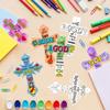 CY2SIDE 60PCS Color Your Own Holy Week Cross, Make Your Own Bible Cross Bookmark for Kids, Magic Art Making Kit for Bible School, DIY Christian Religious Sunday School Crafts for Kids Home Activities view 3
