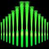 NUDALA 36 Pack Green Glow Sticks Light Up Fiber Optic Stick Glow Wands Bulk with 3 Flashing Models for Christmas Saint Patrick's Day Easter Party Favors view 1