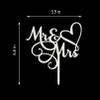 JIEEIN Mr & Mrs Cake Topper - Bride and Groom Sign Wedding, Engagement Cake Topper Decoration - Mirror Silver Acrylic view 4