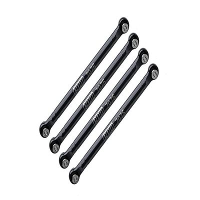 Aluminum 7075-T6 Front & Rear Lower Chassis Links Parts for Axial 1/24 AX24 XC-1 4WS Crawler Brushed RTR AXI00003 Upgrades - Black