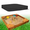 Hoypeyfiy Sandbox Sandpit Cover, Kids Sand Box Cover for Sand and Toys Protection, Square Protective Cover with Drawstring Black 59 * 59inches view 1