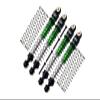 Aluminum 6061-T6 Front and Rear Dampers Shock Absorbers 49mm for Axial 1/24 AX24 XC-1 4WS Crawler Brushed RTR AXI00003 Upgrades - Green view 1