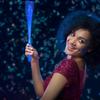 NUDALA 36 Pack Blue Glow Fiber Optic Wands Bulk Light up Wand Glow Sticks with 3 Lighting Modes for Christmas Valentine's Day Easter 4th of July Concerts Clubs Wedding Birthday view 3