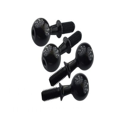 4140 Carbon Steel Pivot Balls for Front Knuckle Arms for 1/7 1/8 1/10 Arrma RC Cars & Trucks - 4Pc Set Black