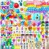 206PCS Party Favors for Kids 3-5 4-8-12, Fidget Toys Pack Birthday Bulk Goodie Bag Stuffers, Treasure Box Toys for Classroom Prizes for Kids view 1