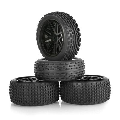 DAGIJIRD 2 Pair Upgrade Rubber Wheel Tires Replacement RC Car Off-Road Vehicle for Wltoys 1/10 1/12 1/14 104001 124019