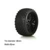 DAGIJIRD 2 Pair Upgrade Rubber Wheel Tires Replacement RC Car Off-Road Vehicle for Wltoys 1/10 1/12 1/14 104001 124019 view 2