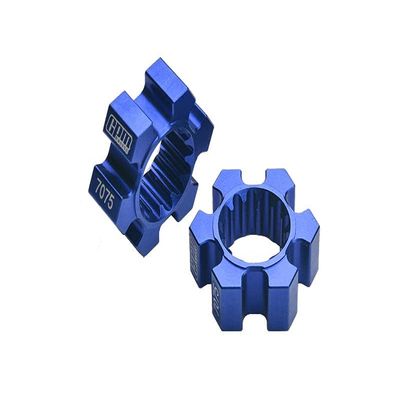 2Pc Aluminum 7075-T6 Wheel Hex Hubs for 1:5 Traxxas X Maxx 6S / X Maxx 8S / XRT 8S / 1:6 Sand Car 8S (Rear Only) - Blue