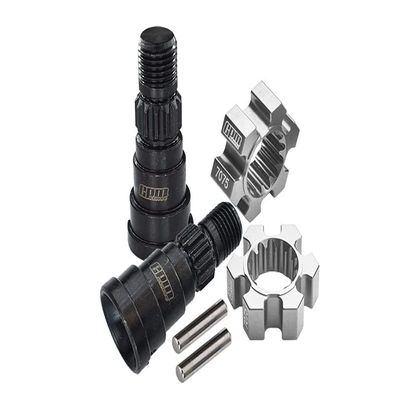 High Carbon Steel Front Or Rear CVD Joints + Aluminum 7075-T6 Wheel Hex Hubs for 1:5 Traxxas X Maxx 8S / XRT 8S Monster Truck Upgrades - Silver