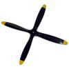 12 inch 4 Blades Wood Propeller 12x6 12x7 12x8 12x9 12x10 Fuel Power Puller for Nitro Gas Engine RC Airplane Sporter Warbird Trainer (Black, 12x7) view 2