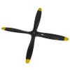 12 inch 4 Blades Wood Propeller 12x6 12x7 12x8 12x9 12x10 Fuel Power Puller for Nitro Gas Engine RC Airplane Sporter Warbird Trainer (Black, 12x7) view 4