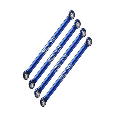 Aluminum 7075-T6 Front & Rear Lower Chassis Links Parts for Axial 1/24 AX24 XC-1 4WS Crawler Brushed RTR AXI00003 Upgrades - Blue