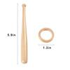 Baseball Stand Baseball Holders, Baseball Display Case for Balls Display Wooden Baseball Bat Display Stand Holder Display Baseball Centerpieces for Tables for Kids and Sports Lover (2) view 2