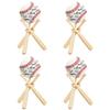 Baseball Stand Baseball Holders, Baseball Display Case for Balls Display Wooden Baseball Bat Display Stand Holder Display Baseball Centerpieces for Tables for Kids and Sports Lover (4) view 1