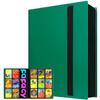 2026Trading Card Binder 9 Pocket, Premium Sports Collection Binder Game Cards Book with Sleeves Side Loading, Anti-open Strap Double Sided Waterproof 360 Card Folder view 1