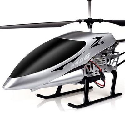 3.5 Channel Remote Control Helicopter Gyro Stabilized Alloy RC Aircraft Oversized Outdoor RC Airplane One-Key Take-Off and Landing RC Aircraft Gifts for Adults and Beginners (Silver)