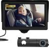 Baby Car Camera, HD Display Baby Car Mirror with Night Vision Feature, 4.3 inch Baby Car Camera with Monitor Wide Clear View, Backseat Camera Rear Facing to Observe Babys Every Move view 1