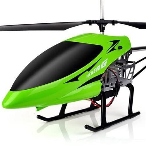 3.5 Channel Remote Control Helicopter Gyro Stabilized Alloy RC Aircraft Oversized Outdoor RC Airplane One-Key Take-Off and Landing RC Aircraft Gifts for Adults and Beginners (Green)