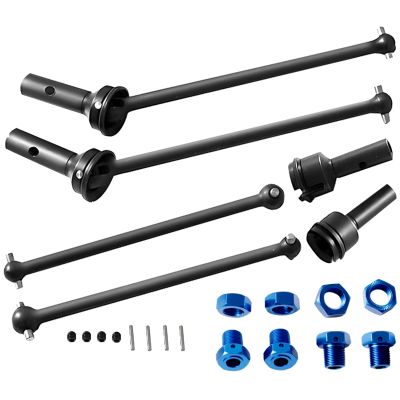 Rcarmumb RC Drive Shaft CVD Axles Upgrades Part for 1/8 Typhon 6s, 1/7 Felony Limitless Roller Infraction 6s BlxSteel Front Rear 4PCS Driveshafts w/17mm Wheel Hex Hub Hops Up,Navy Blue
