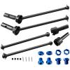 Rcarmumb RC Drive Shaft CVD Axles Upgrades Part for 1/8 Typhon 6s, 1/7 Felony Limitless Roller Infraction 6s BlxSteel Front Rear 4PCS Driveshafts w/17mm Wheel Hex Hub Hops Up,Navy Blue view 1