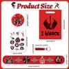 YYMYMGJ Rock and Roll Party Favors, Rock Star Supplies Decorations Includes 12 Keychain, 12 badge, 12 Bracelet,12Bags, 12 sheet tattoos for 80s 90s Rock Party Favors Goodie Bags Stuffers view 2