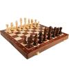 Handmade Portable Travel Chess Board Chess Piece Storage Slots for Kids Adult Travel Set with Fo(Intellectual Thinking) view 1