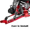 RCMYou Drive Shaft Axles Upgrades Part for Arrma 1/8 Kraton 6S BLX,Outcast 6S BLX,#45 Steel 4PCS Front Rear CVD Driveshaft Silver,w/Wheel Hex Nuts Red view 3