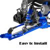 RCMYou Drive Shaft Axles Upgrades Part for 1/8 Kraton 6S BLX,Outcast 6S BLX,#45 Steel 4PCS Front Rear CVD Driveshaft Silver,w/Wheel Hex Nuts Navy Blue view 3