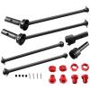 Rcarmumb RC Drive Shaft CVD Axles Upgrades Part for 1/8 Typhon 6s, 1/7 Felony Limitless Roller Infraction 6s BlxSteel Front Rear 4PCS Driveshafts w/17mm Wheel Hex Hub Hops Up,Red view 1