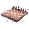Walnut Chess Board with Chess Storage Slots Large Folding Travel Sets for Children's Day Gifts (Chess Set) view 2