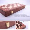 Walnut Chess Board with Chess Storage Slots Large Folding Travel Sets for Children's Day Gifts (Chess Set) view 4