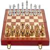 28.5cm x 29.2cm Wood Set with Metal Pieces - Folding Game Board with Storage view 1
