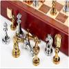 28.5cm x 29.2cm Wood Set with Metal Pieces - Folding Game Board with Storage view 2