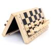 International Board Set Folding Wooden Chess Checkers Set Portable International Board Chess Travel Box Educational Toy for Kids and Adults (Color : 39x39x2.5cm) view 2