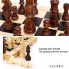 International Board Set Folding Wooden Chess Checkers Set Portable International Board Chess Travel Box Educational Toy for Kids and Adults (Color : 39x39x2.5cm) view 3