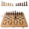 16.5" 2 in 1 Chess Checkers Set Large Folding Set with Chess Piece Storage Slot for Kids Chess Gifts view 2