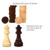 16.5" 2 in 1 Chess Checkers Set Large Folding Set with Chess Piece Storage Slot for Kids Chess Gifts view 3