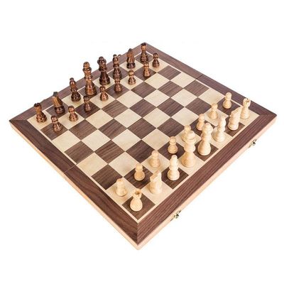 30cm x 30cm Wood Magnetic Chess Set with Chess Pieces - Folding Game Board with Storage (Size : 30cm) (30cm)